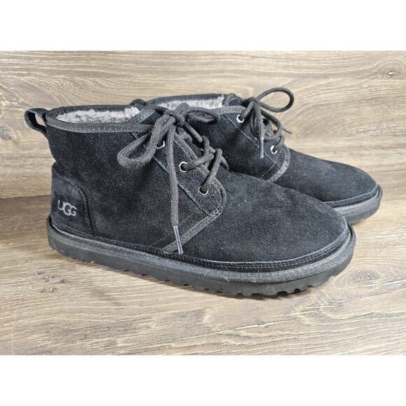 Ugg Neumel Chukka Men 3236 size 11 Black Wool Sherpa lined - Picture 1 of 10
